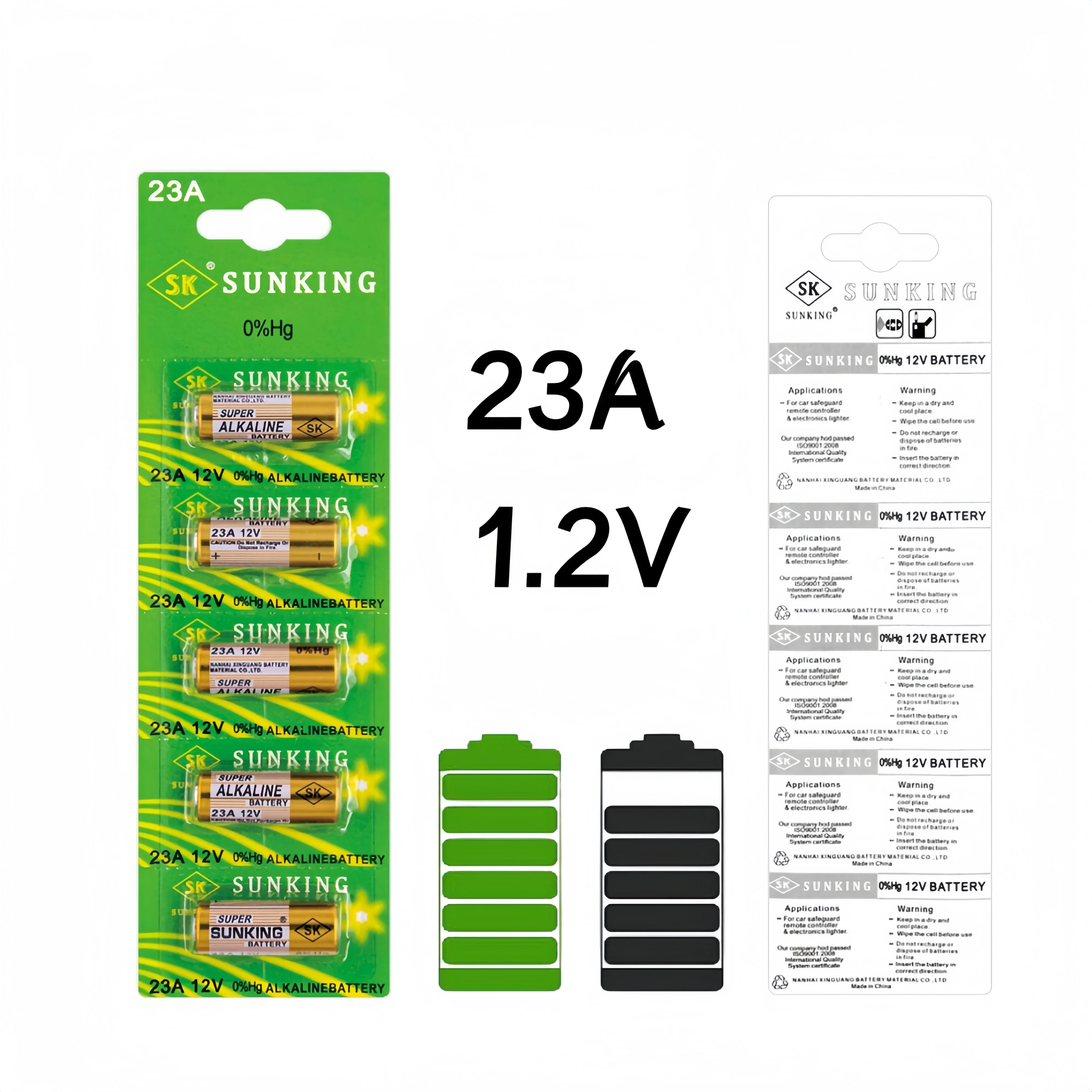 

15PCS 23A/L1028 12V Alkaline Battery No Mercury No Lead Proof Environment Protection Remote Control Toy Primary Dry Batteries