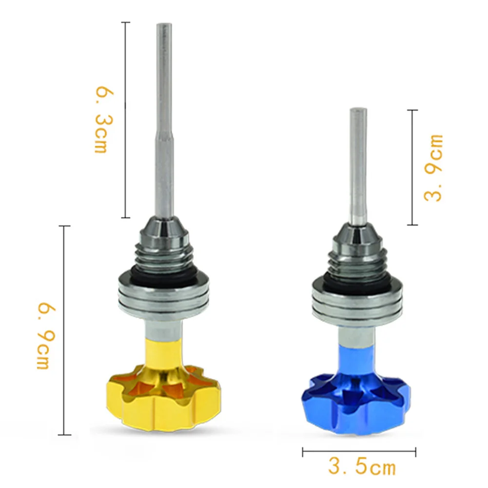 1pc Oil Dipstick Cap Plug For Scooter Motorcycle Engine Engine Crankcase Oil Level Gauge Universal Brand New Aluminum