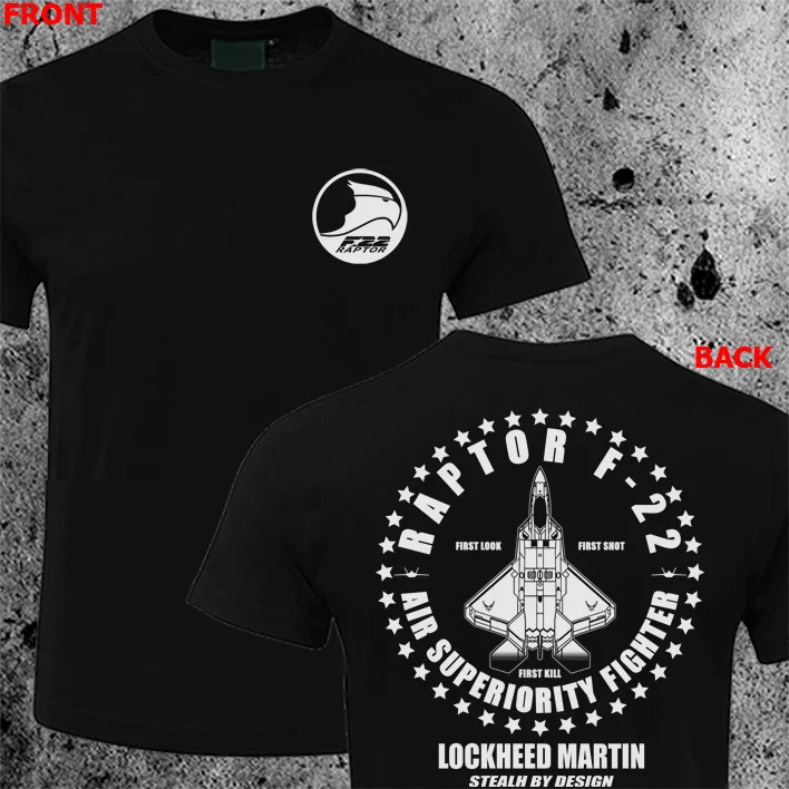 USAF F-22 Raptor Stealth Fighter T-Shirt 100% Cotton O-Neck Short Sleeve Summer Casual Mens T-shirt Size S-3XL