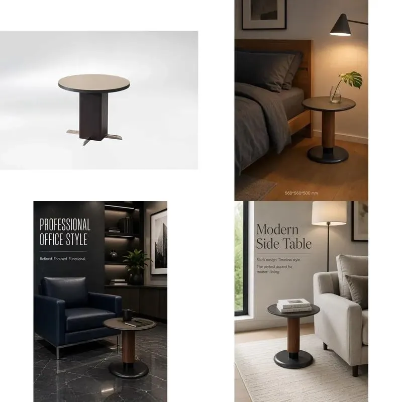 for Living room round wrought iron simple side table