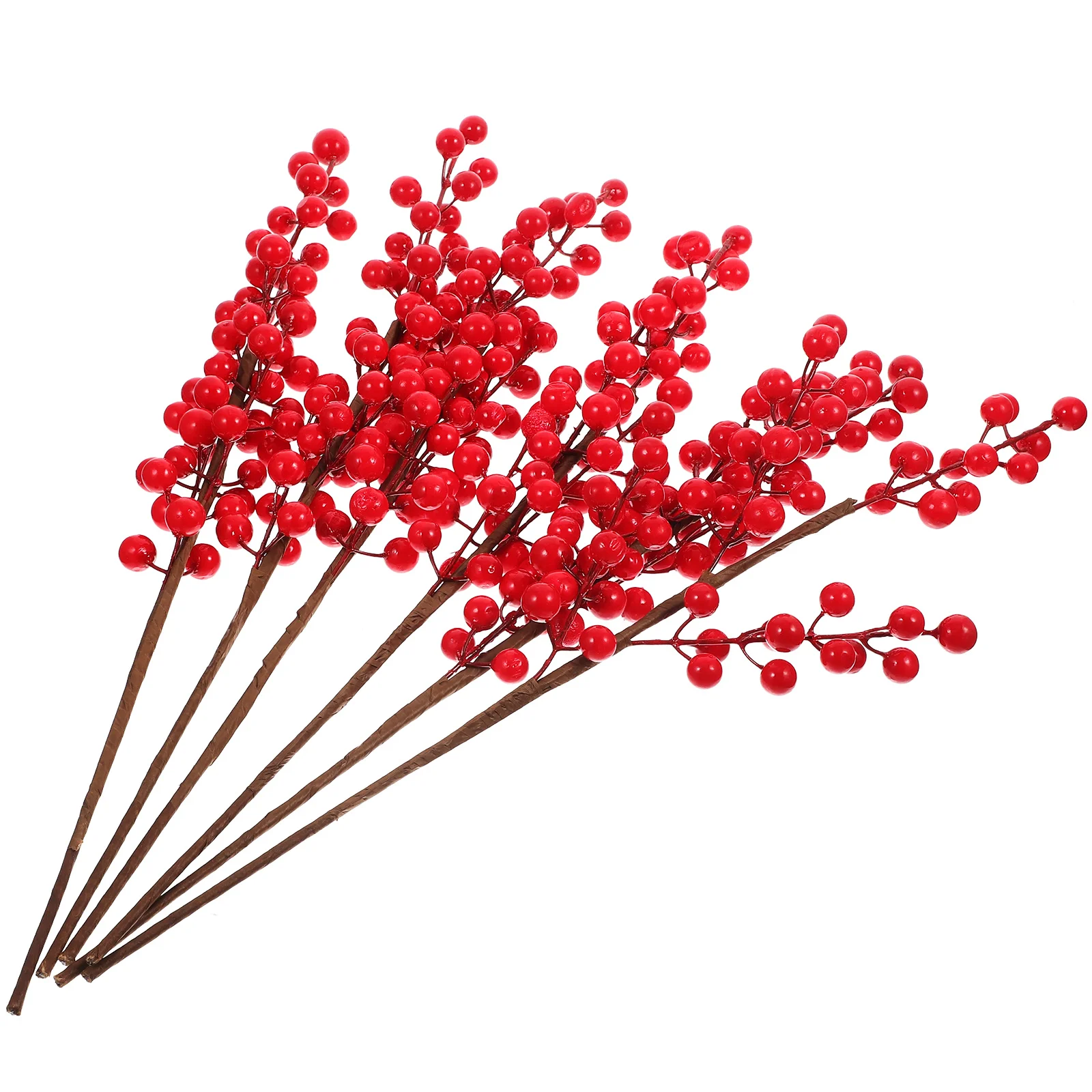 

6Pcs Artificial Berry Branches Red Xmas Berries Stems Christmas Tree Decor Simulation Berry Picks DIY Holiday Ornament