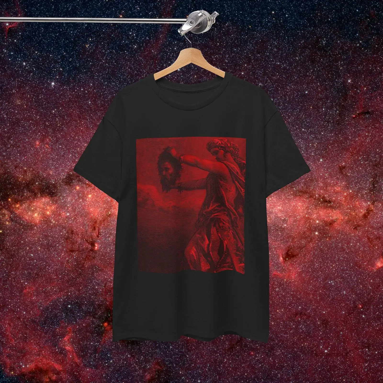 Judith Holding Holofernes Head T Shirt Gustave Dore Beheading vintage Washed Versatile designer clothes homme Casual