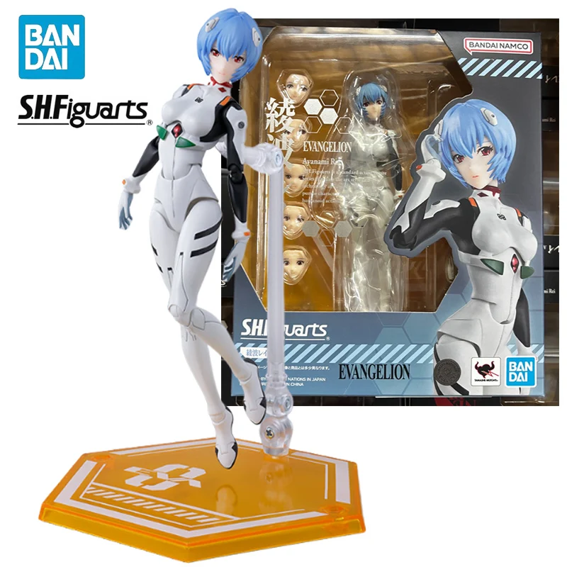 BANDAI S.H.Figuarts NEON GENESIS EVANGELION Ayanami Rei PVC 13.5 CM Anime Actiefiguren Model collectie Speelgoed