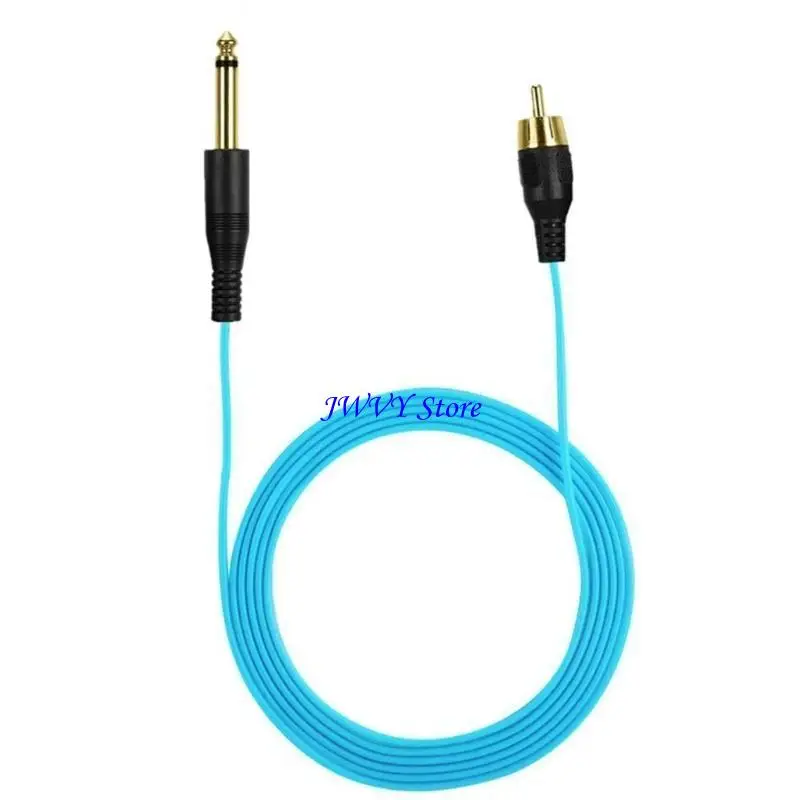 573A Clip Cord RCA Cable Line Connector Machine Power Supply 6.35mm Mono to RCA for Rotary- Cartridge Machine
