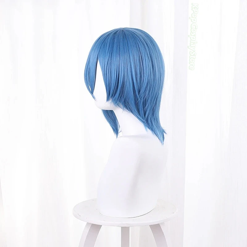 Nieuwe Anime LoveLive Superstar Wakana Shiki Cosplay Pruik Blauw Kort Haar Hittebestendige Synthetische Pruiken Halloween Carnaval Prop