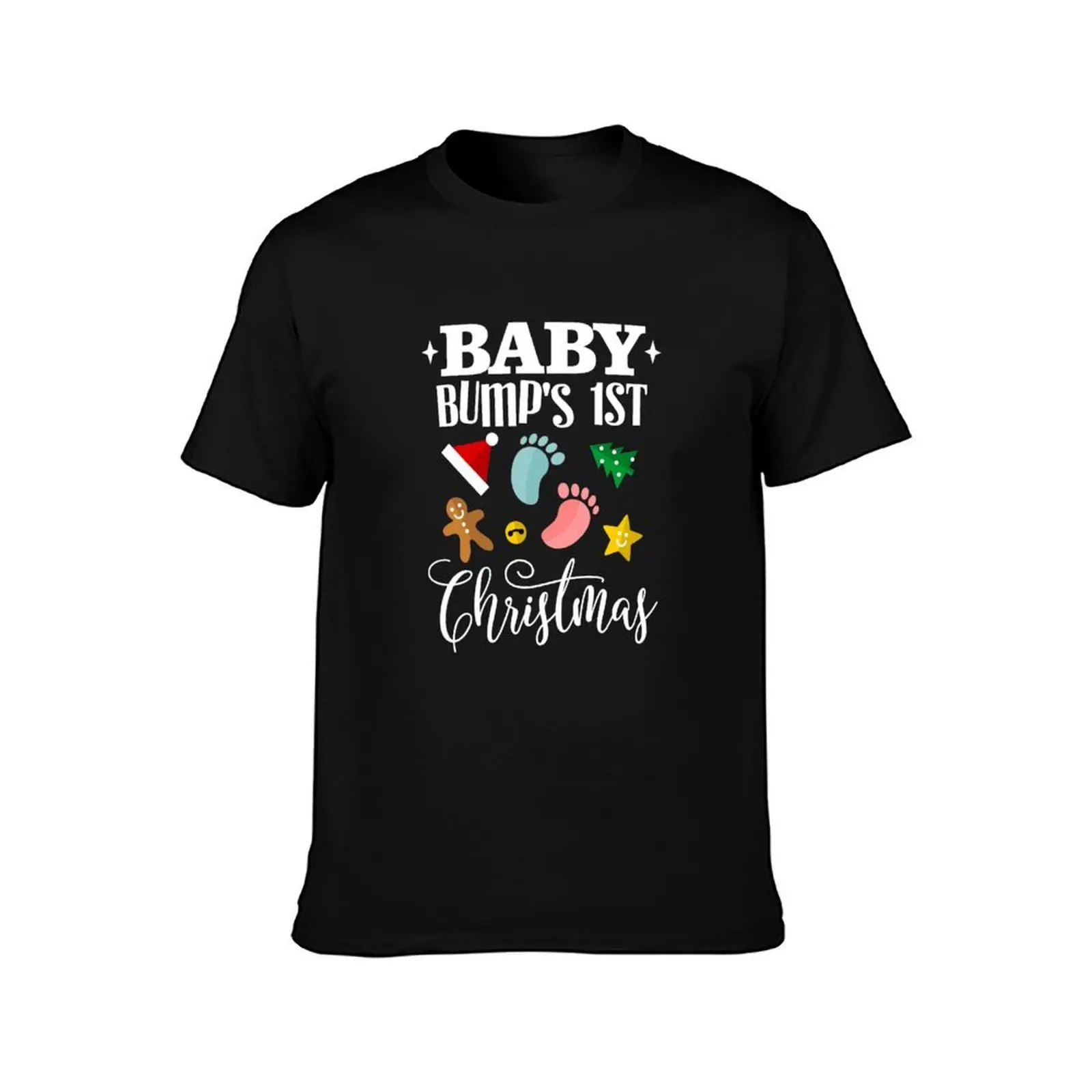 Baby Bumps First Christmas Maternity T-Shirt Tough Fabric Work Tee T-Shirt
