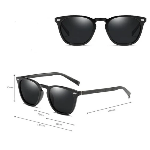 Imagen 2 del producto Gafas de sol con montura de aluminio y magnesio para miopía, lentes graduadas UV400 polarizadas, ovaladas, miopía, 0-0,5-0,75 To -6
