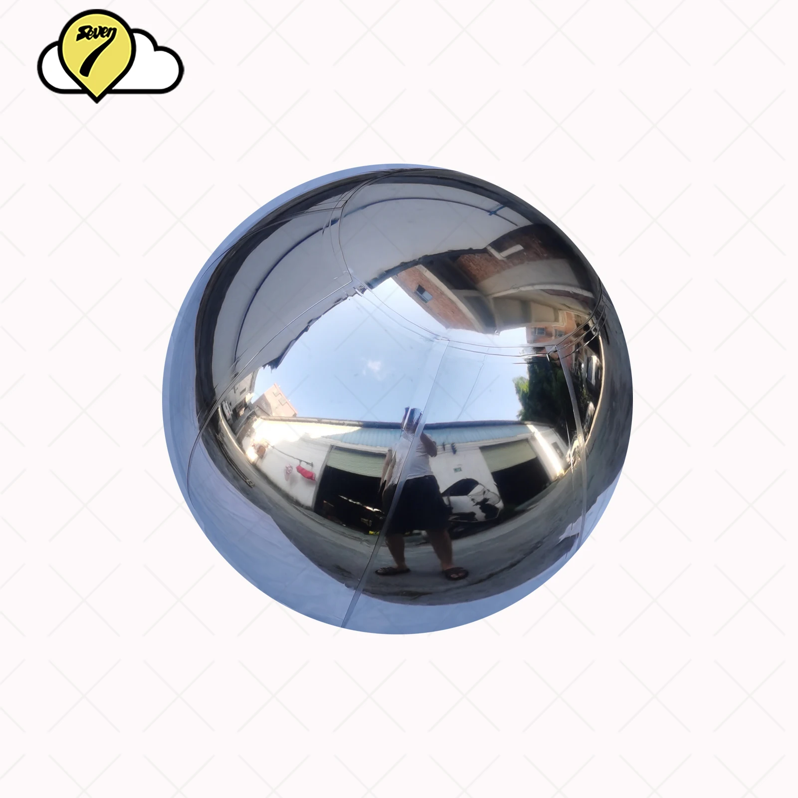 Large Sealed Colorful Sphere Inflatable Mirror Ball Silver Hanging Reflective Mirror Balloon For Wedding Outdoor Event Decor