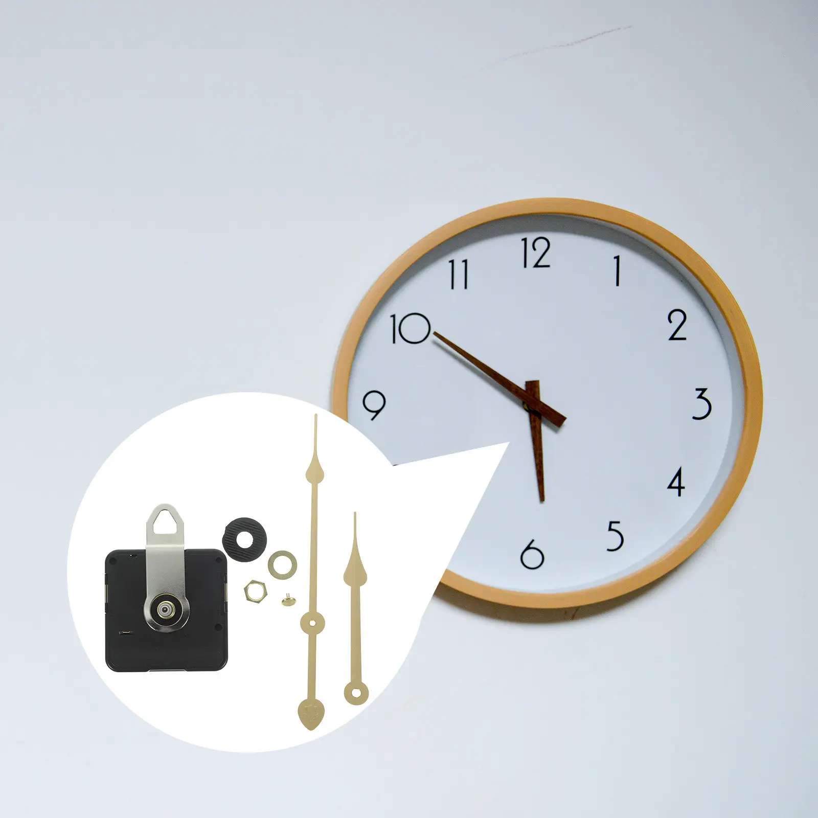 1Set Wall Clock Component Kit 160Mm Battery Operated Movement Hands Motor Replacement Mechanism DIY Clock Making Kit
