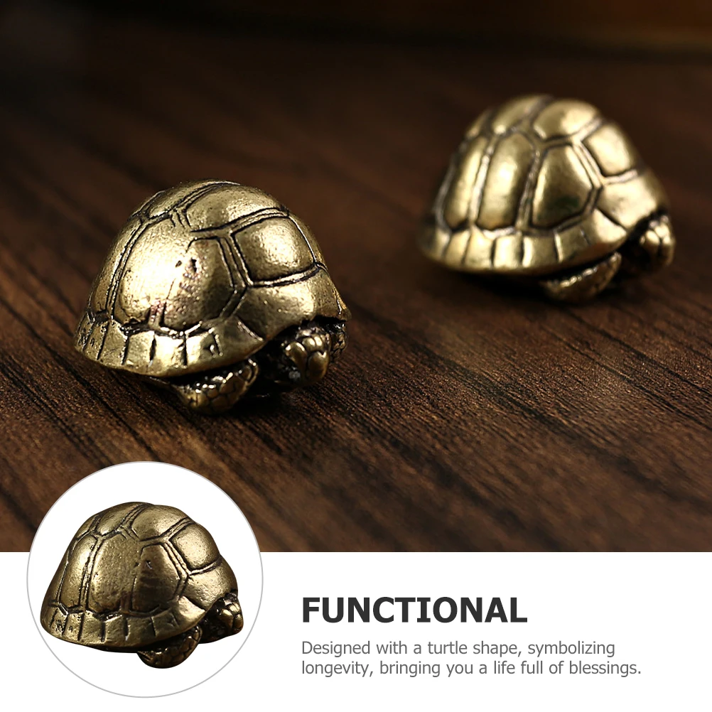 

Brass Turtle Statue Copper Tortoise Figurine Retro Design Desk nament Home Decor Longevity Symbol Gift Idea