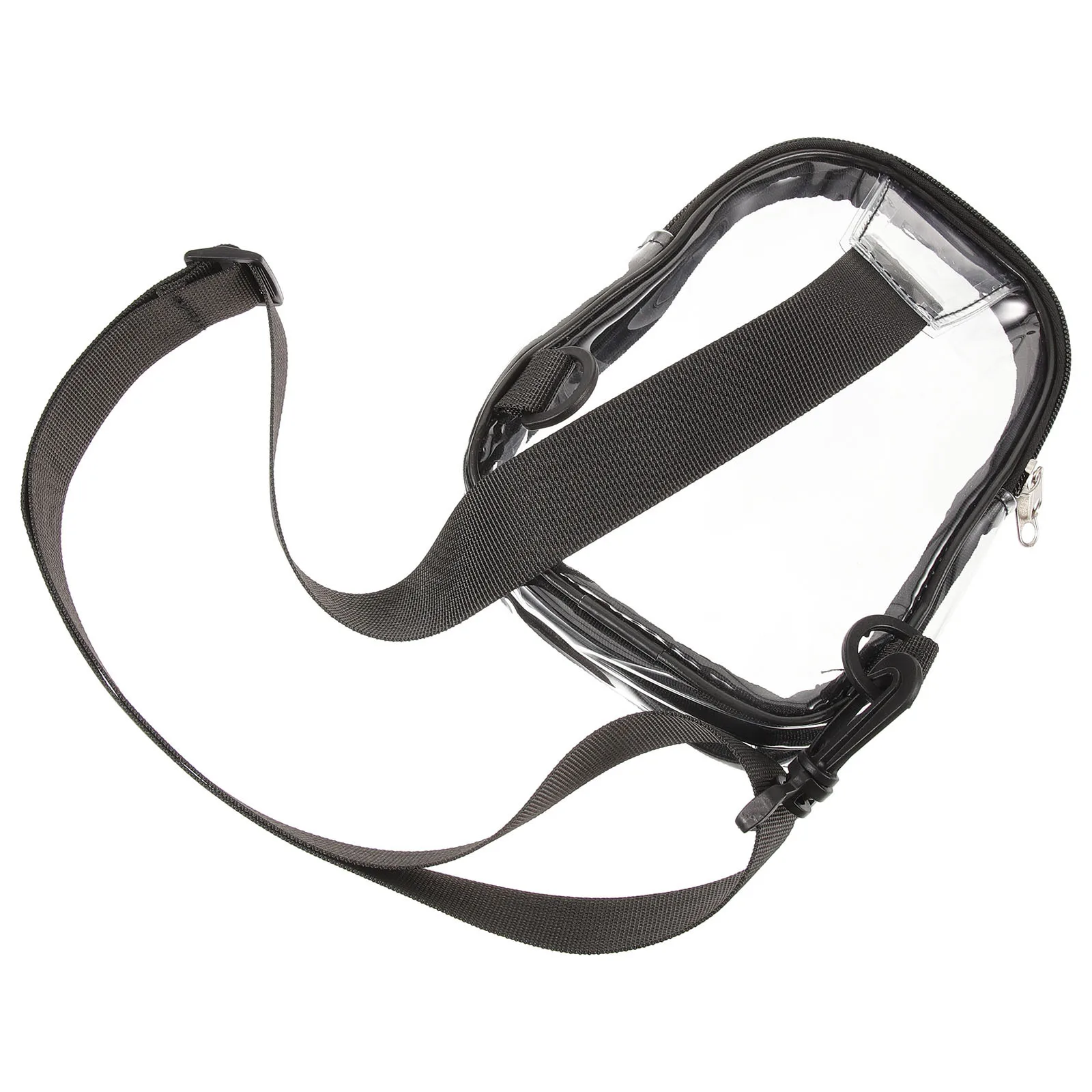 

Clear Crossbody Sling Bag PVC Cloth Durable Adjustable Belt Small Stadium Bag for Travel Sports Phone Cash Wallet