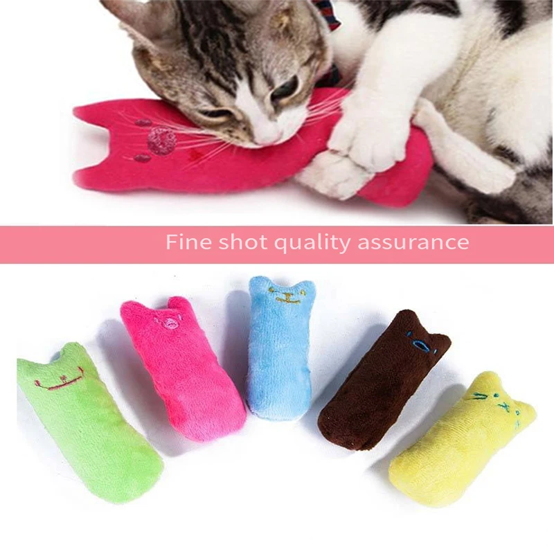 Teeth Grinding Catnip Toys Funny Interactive Plush Cat Toy Pet Kitten Chewing Vocal Toy Claws Thumb Bite Cat mint Cats