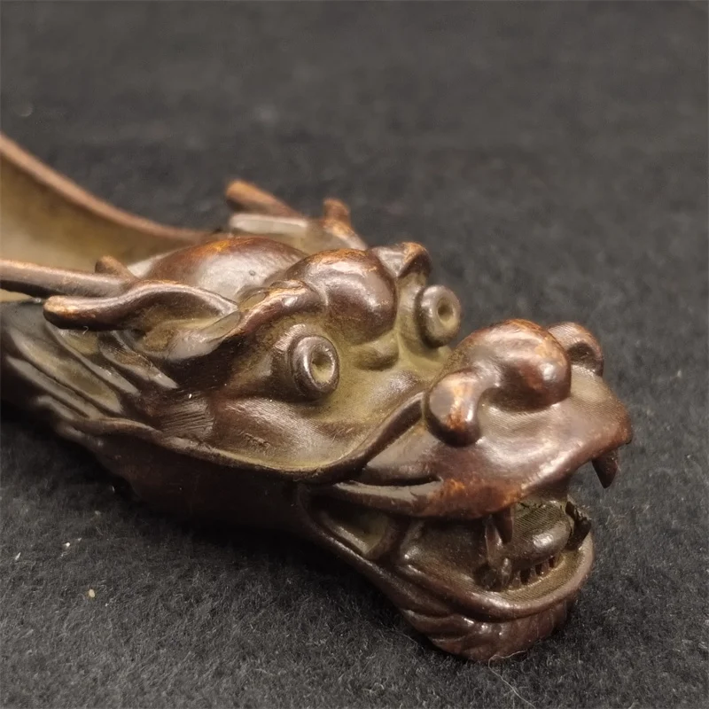 خمر النحاس التنين رئيس الشاي المجارف مجرفة القهوة ملعقة شاي أسود مسحوق ملعقة صغيرة Teaware حفل Gongfu الشاي الملحقات