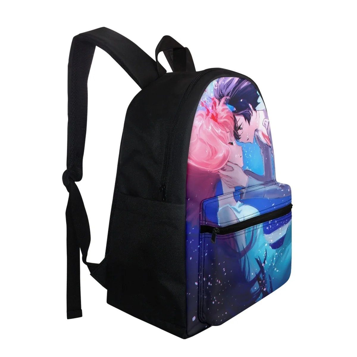 Forudesigns querido no franxx mochilas escola estudante sacos de livro dupla alça ombro zíper mochilas mochila portátil