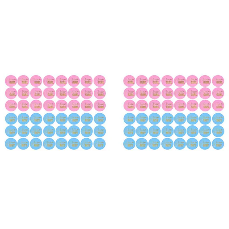 

【Fast-Sale】96 Pieces Gender Reveal Stickers Games Team Boy & Team Girl Perfect Gender Reveal Party Supplies Boy And Girl Sticker