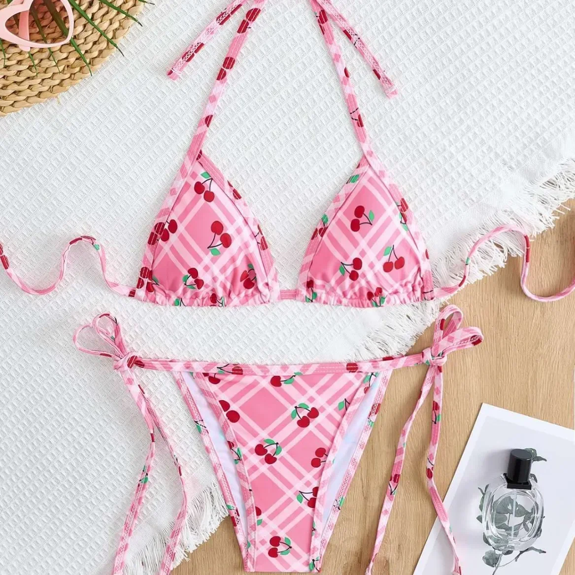 

Cross-Border Bikini Swimwear Sweet Sexy Print Tie-Dye Vacation Swimming Suit Holiday Resort Women's Fashionable Swimsuit
