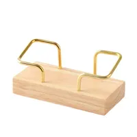 Premium Business Card Holder|Desk Organizer,Holds Multiple Cards, Desktop Accessory,Durable Construction,Recycled Wood&Metal 6