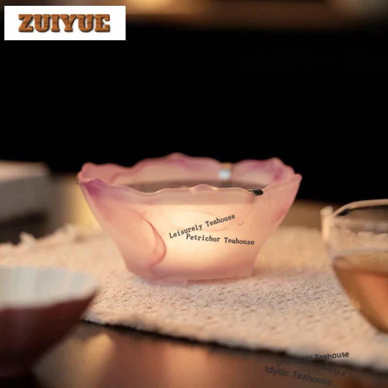 

High-value Coloured Glaze Lotus-shaped Tea Warmer Holder Alcohol Burner Stove Kettle Stand Baked Milk Jar Carbon Furnace Teaware