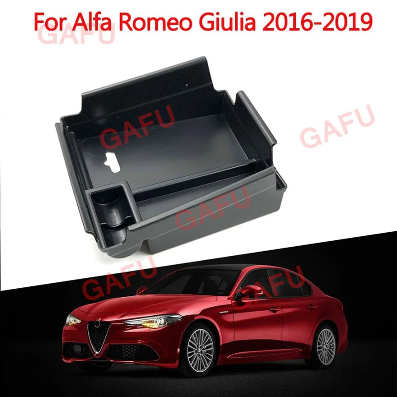 

Car Styling Accessories Console Armrest Storage Box Container Car Styling For Alfa Romeo Giulia (952) 2016-2019 Stelvio 2017