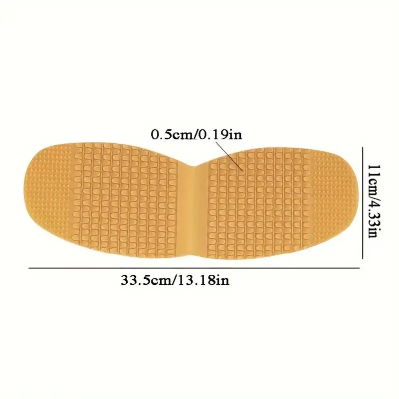 1Pair Rubber Shoe Sole Repair Pad Thickened Self-Adhesive Wear-Resistant And Non-Slip Universal Leather Shoes Heels Forefoot Pad