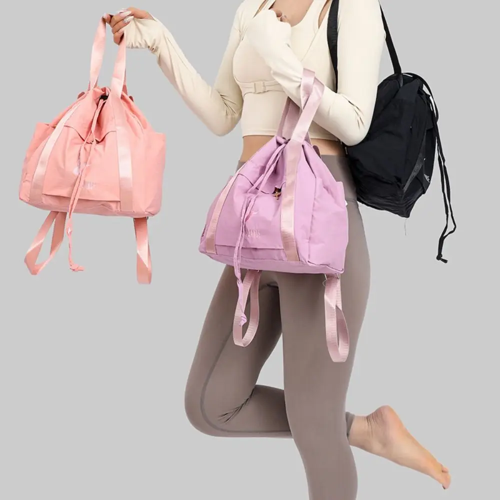 

Waterproof Ballet Dance Bag Portable Zipper Drawstring Backpack Oxford Cloth Lightweight Nylon Shoulder Bag Fitness Gym Swim
