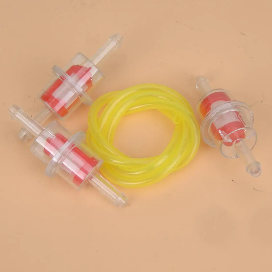 3Pcs Small Motorcycle Fuel Filter with Fuel Hose 5x8mm Fit for Mofa Moped Mokick Kleinkraftrad Roller Plastic New