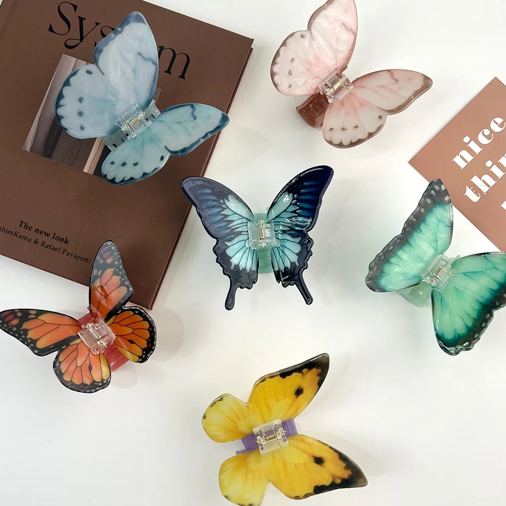 

1 Pcs Ladies' Hair Grab French Butterfly Simulation Elegant Gentle Hair Claw Luxury Brand High-quality Hair Accessories For Girl