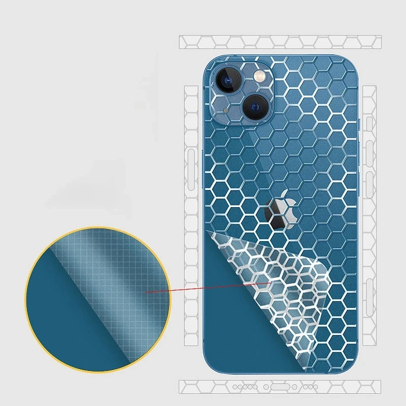 Película protetora de hidrogel para iPhone, Estrutura traseira e lateral, Protetor de tela, iPhone 14 Pro Max, iPhone 14 Plus, iPhone 13, iPhone 12 Pro Max, iPhone 13 Mini