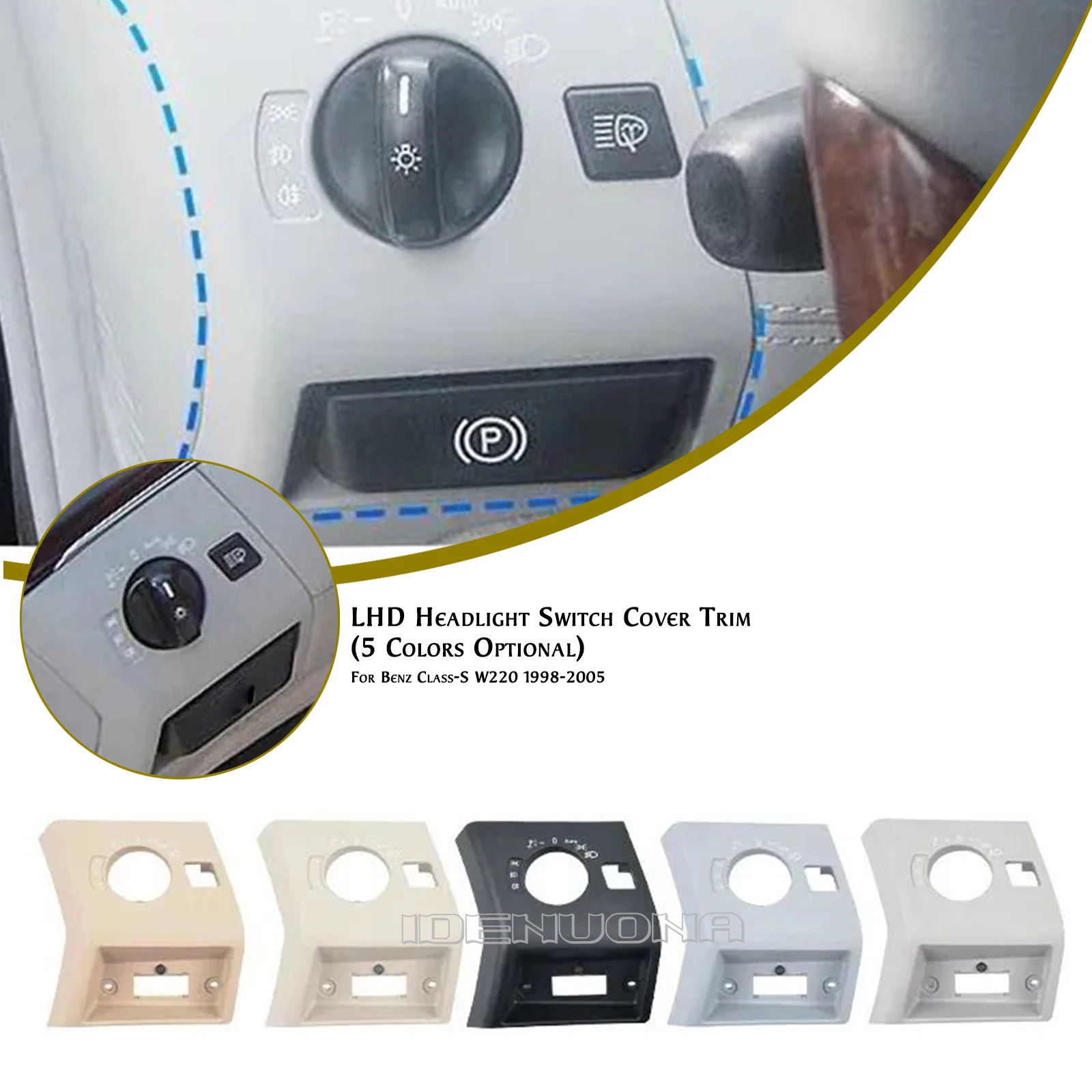 

Car Front Dash Headlight Switch Control Cover Trim 2205450204 For Mercedes-Benz S Class W220 1998-2005 Auto Interior Part