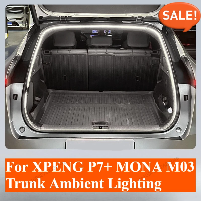 

Окружающее освещение багажника с эффектом потока Приветственные огни — установка Plug-and-PlayДекоративные лампыПолоски для XPENG P7+ MONA M03