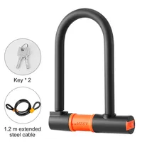 Bike U Lock Portable Mountain Road Bike Padlock Anti-theft Safety Bike Lock Dustproof with 2 Keys Bicycle Accessories