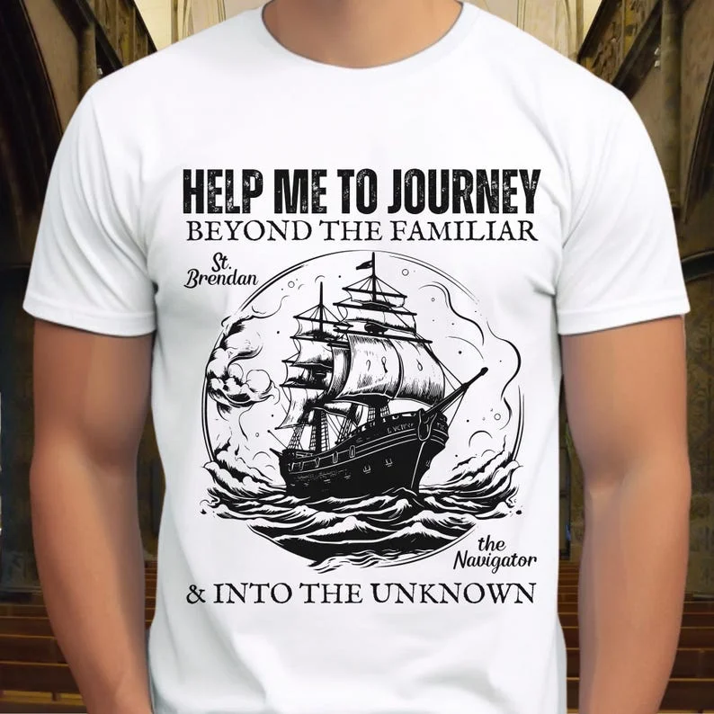 سانت بريندان الملاح تي شيرت راعي سانت بحار الكاثوليكية زي البحرية الأمريكية قميص سانت بريندان الصلاة بحري الكاثوليكية هدية #1