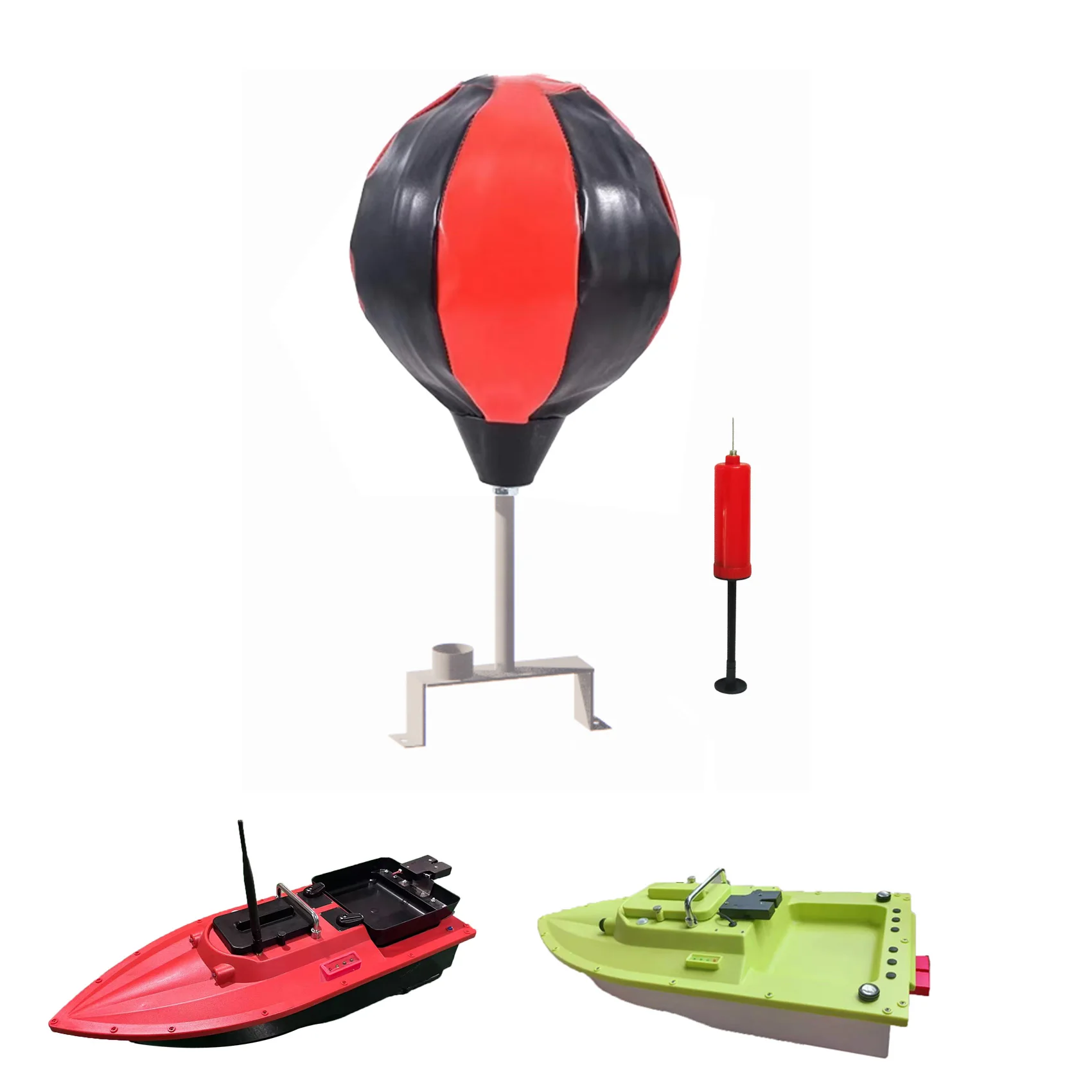 Fishing Bait Boat Inflatable Self-Righting Ball Kit 16x20cm,Anti Flip Ball Marker Buoys for S70 S80 RC Fishing Bait Boats