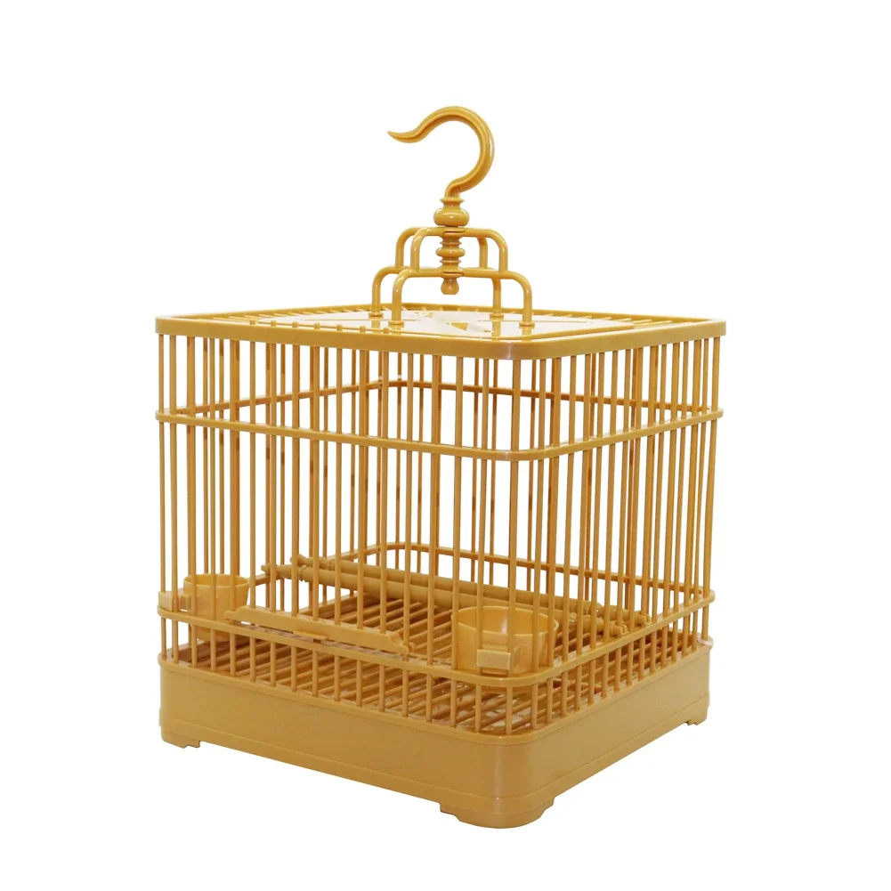 

1 Pc Pet Bird Assembly Cage With Feeding And Drinking Fountain Hanging Cage Small Pet Bird High Quality Plastic Parrot Cage