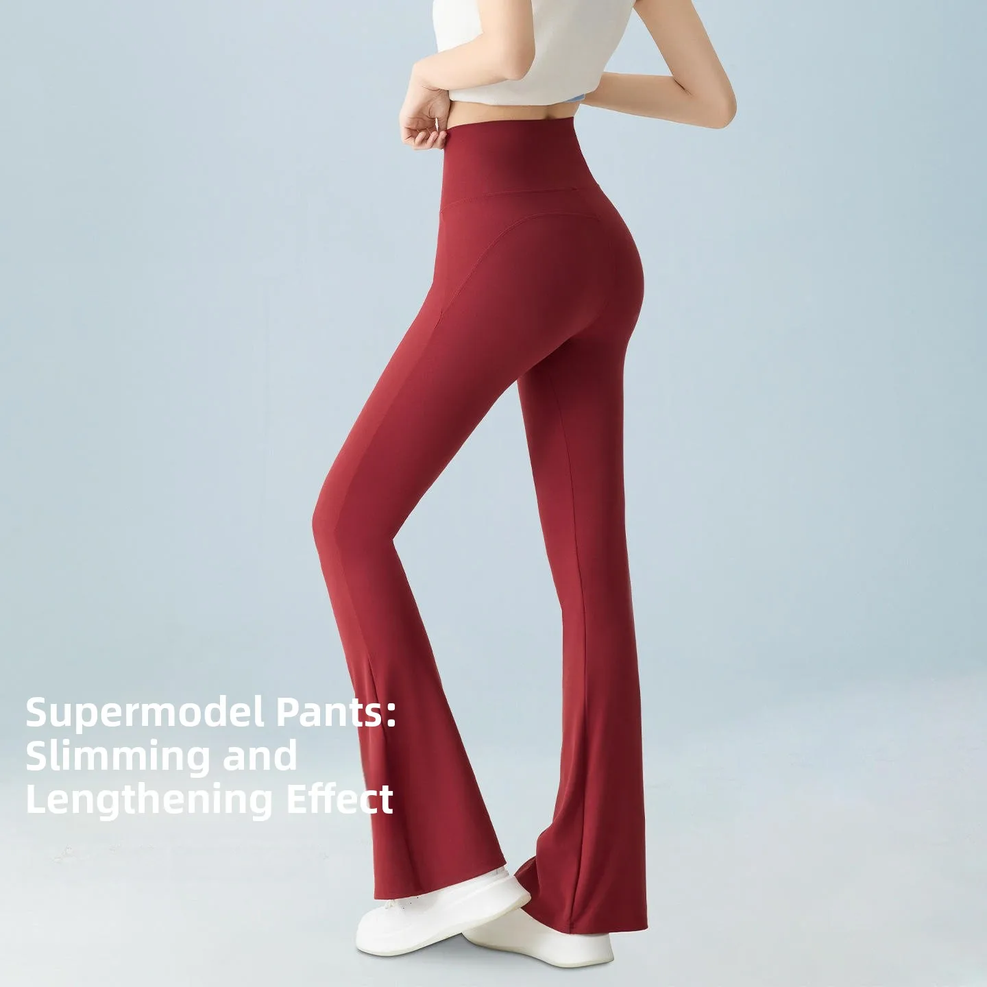 ارتفاع الخصر واسعة الساق اليوغا السراويل النسائية الصيف ضيق صالح قاعدة طبقة البطن التحكم بعقب رفع السراويل الطويلة مادة رقيقة