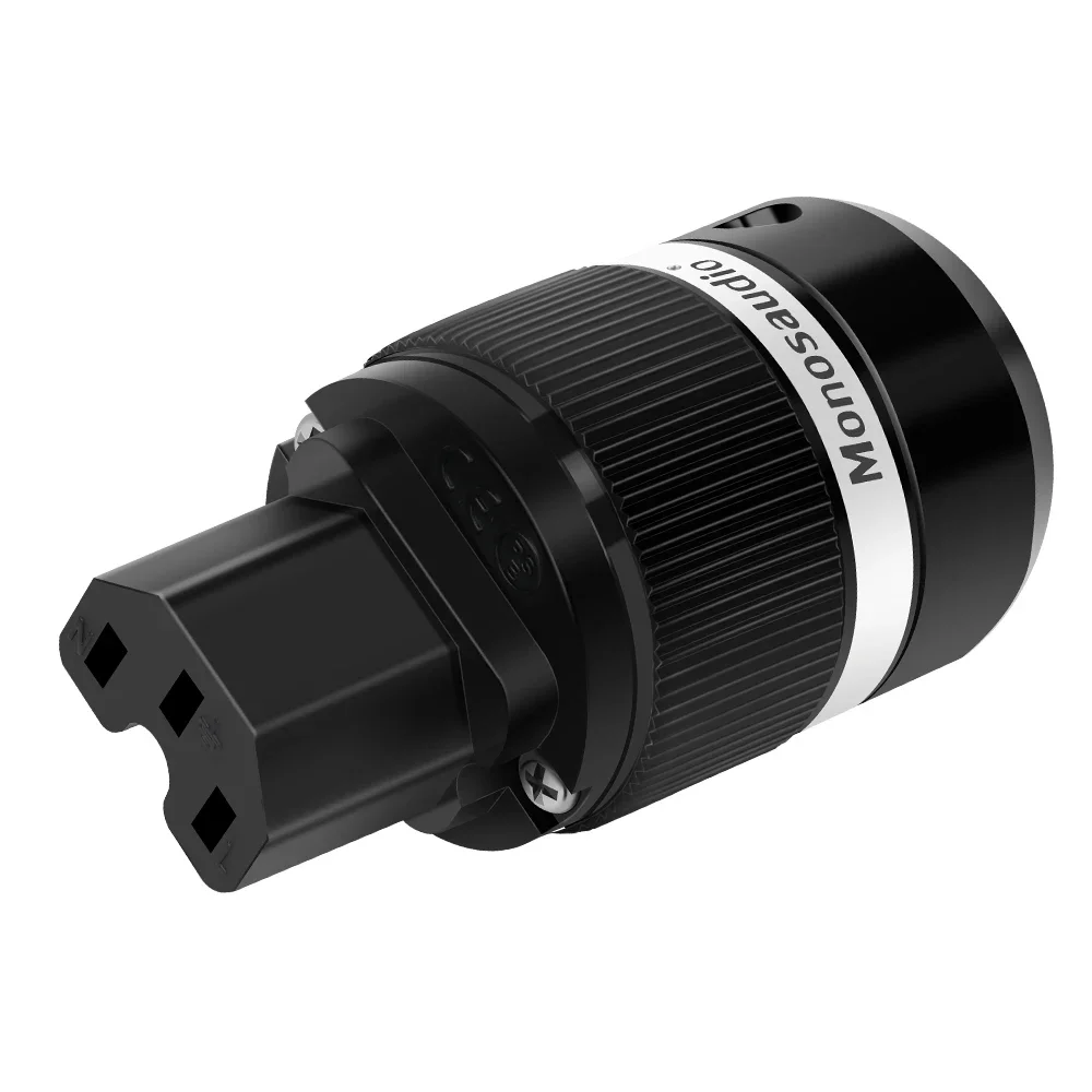 Monosaudio M100R/F100R reines Kupfer rhodiniert US AC Netzstecker American Powe & IEC Stecker für Audio DIY Netzstromkabel