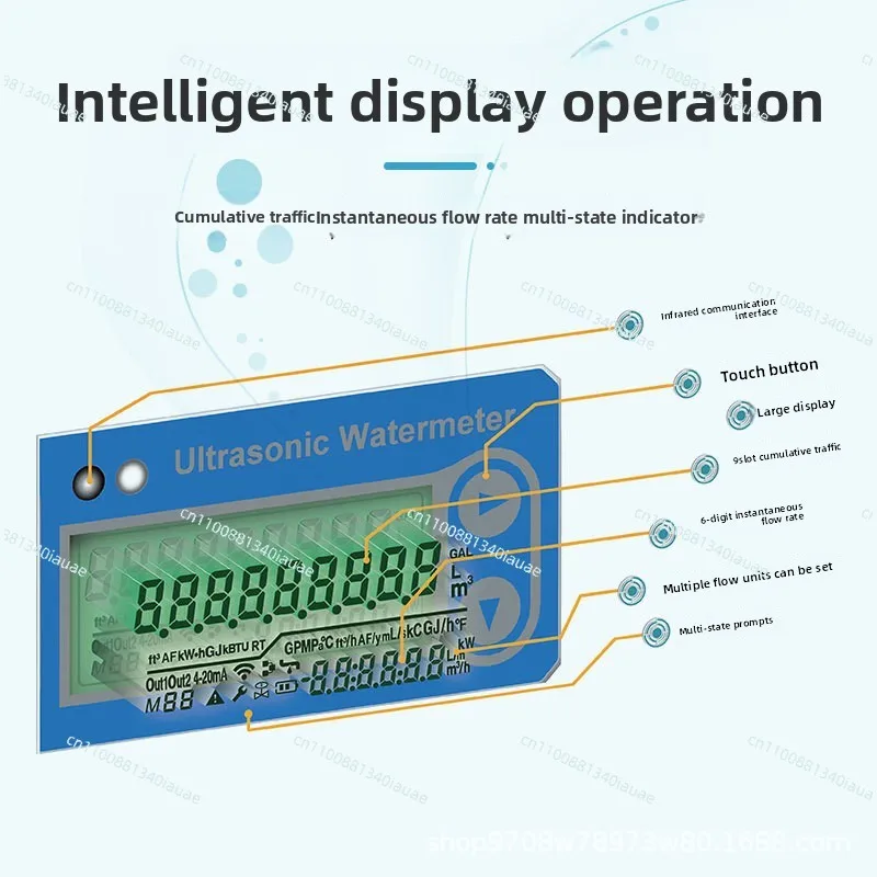 Card-type Ultrasonic Water Meter, Irrigation Valve-controlled Remote Intelligent Wireless Remote Water Meter