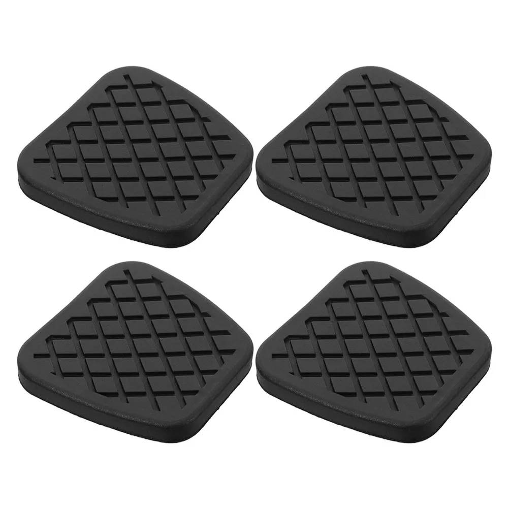 4Pcs High Elastic Nonslip Rubber Pedal Covers Brake Clutch Pad Set for Automobile Interior Safe Driving Comfort Replacement