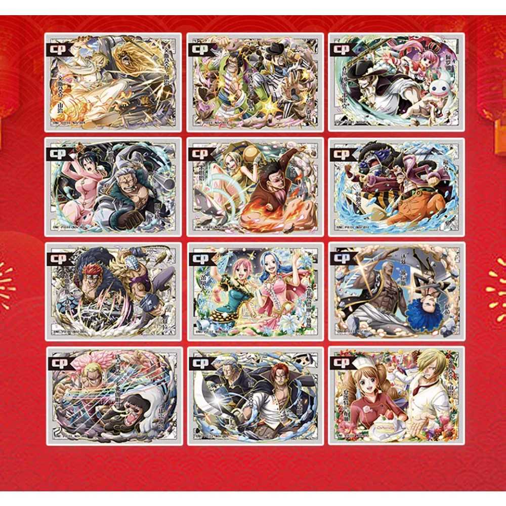 Wholesale One Piece Collection Cards Monkey D. Luffy High End Imported Fine Carved Embroidery Thick Cards Game Toys Kids Gifts