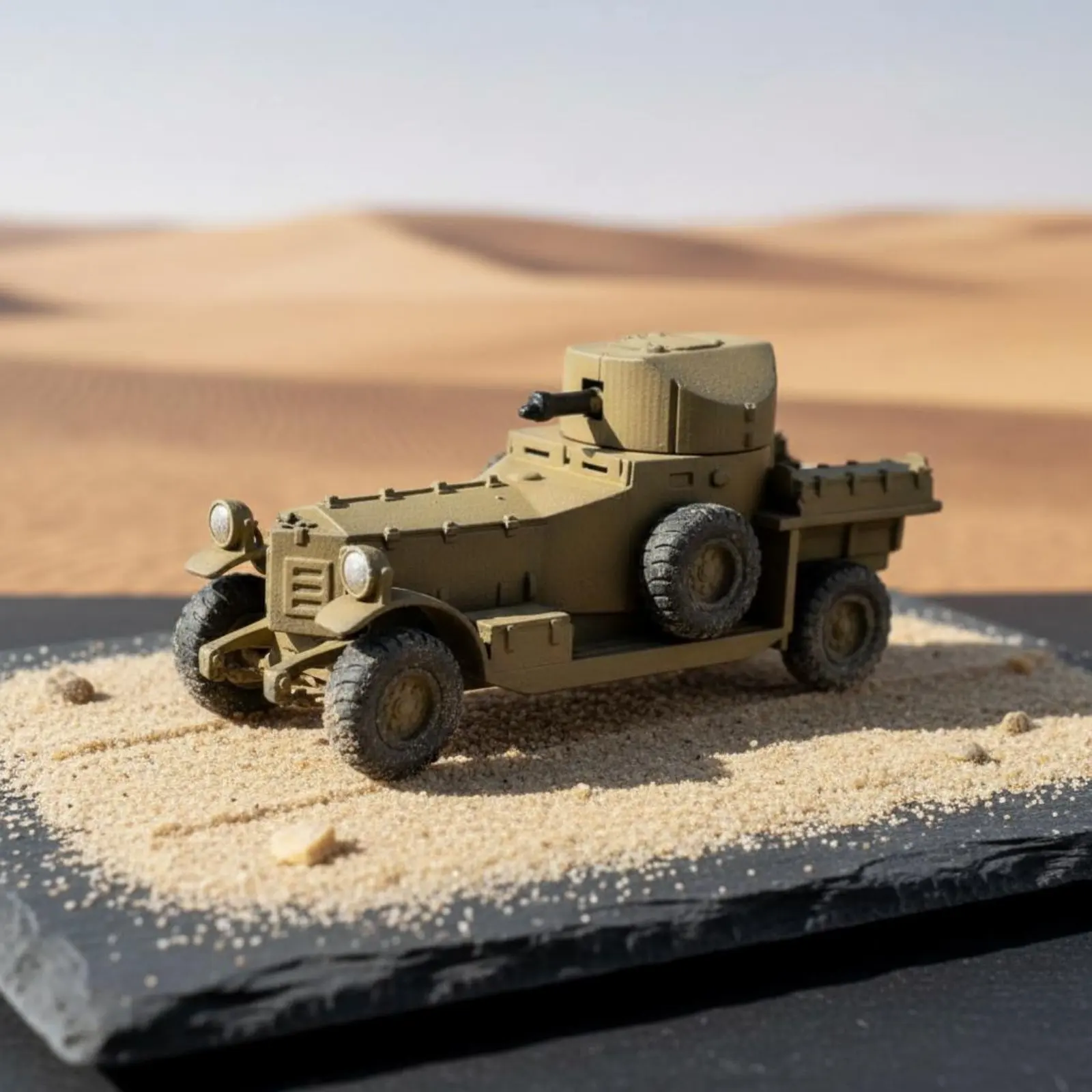 

Масштабная модель бронированного автомобиля 1:144, готовая к демонстрации, роскошная бронированная машина, миниатюрная модель бронетехники из смолы, коллекционная игрушка