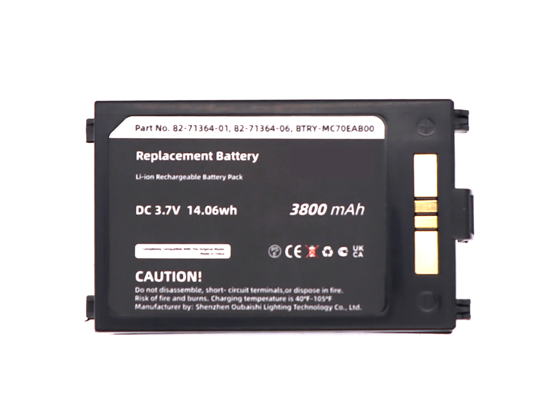 Replacement Battery for Symbol  FR60900, FR66, FR68, MC70, MC7004, MC7090, MC7094, MC7095, MC75, MC7506, MC7596-PZCSKQWA9WR