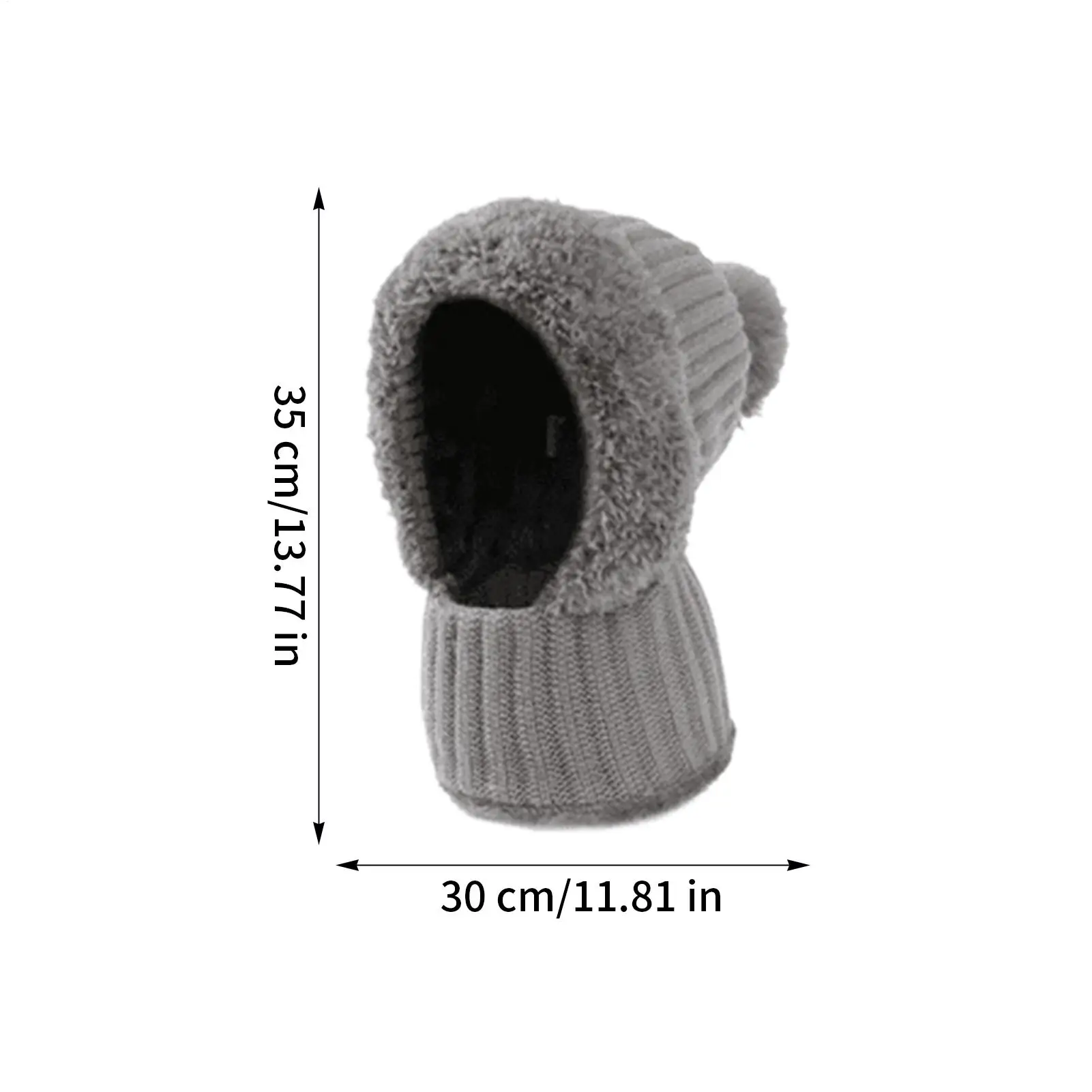 Women's Beanie Windproof Beanie With Neck Gaiter Fleece Lining Knit Warm Hat With Ear Flaps For Cold Weather Autumn Hiking