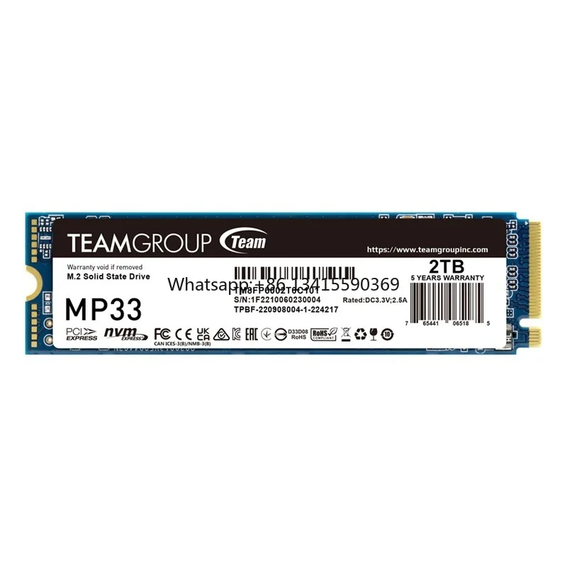

Brand New Team Group Internal SSD Solid State Drive MP33 PCIe 3.0 512GB/1TB/2TB Notebook Laptop Desktop Computer SSD Hard Disk
