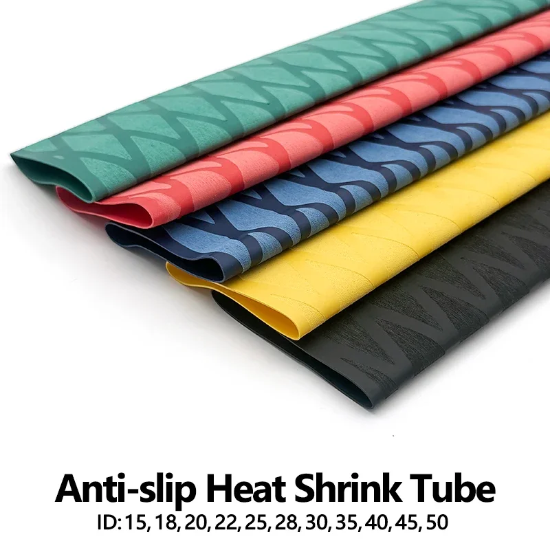 2M Non-slip Heat Shrink Wrap Tubing Fishing Rod DIY 6 Colors Handle Insulation Waterproof Racket Handle Grip 15-50MM