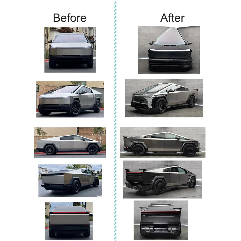 Hot Selling Elongation Style 3K Twill Dry Carbon Wide Body Kit With Side Skirt Rear Spoiler