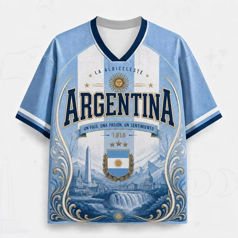 Maillot de Supporter Classique Argentine 2026 Messi # 10 t-shirts décontractés pour adultes et enfants, respirants, à séchage rapide, doux, confortables et élégants