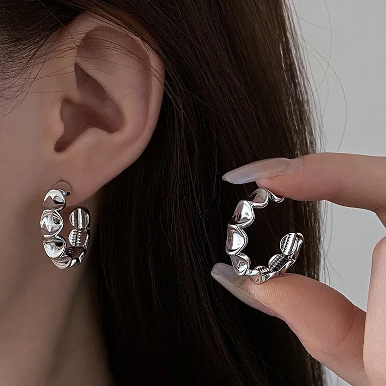

Серьги из стерлингового серебра 925 пробы для женщин, геометрические сексуальные модные серьги для девочек, модные круглые ювелирные изделия, подарок для вечеринки, свадьбы, подвески