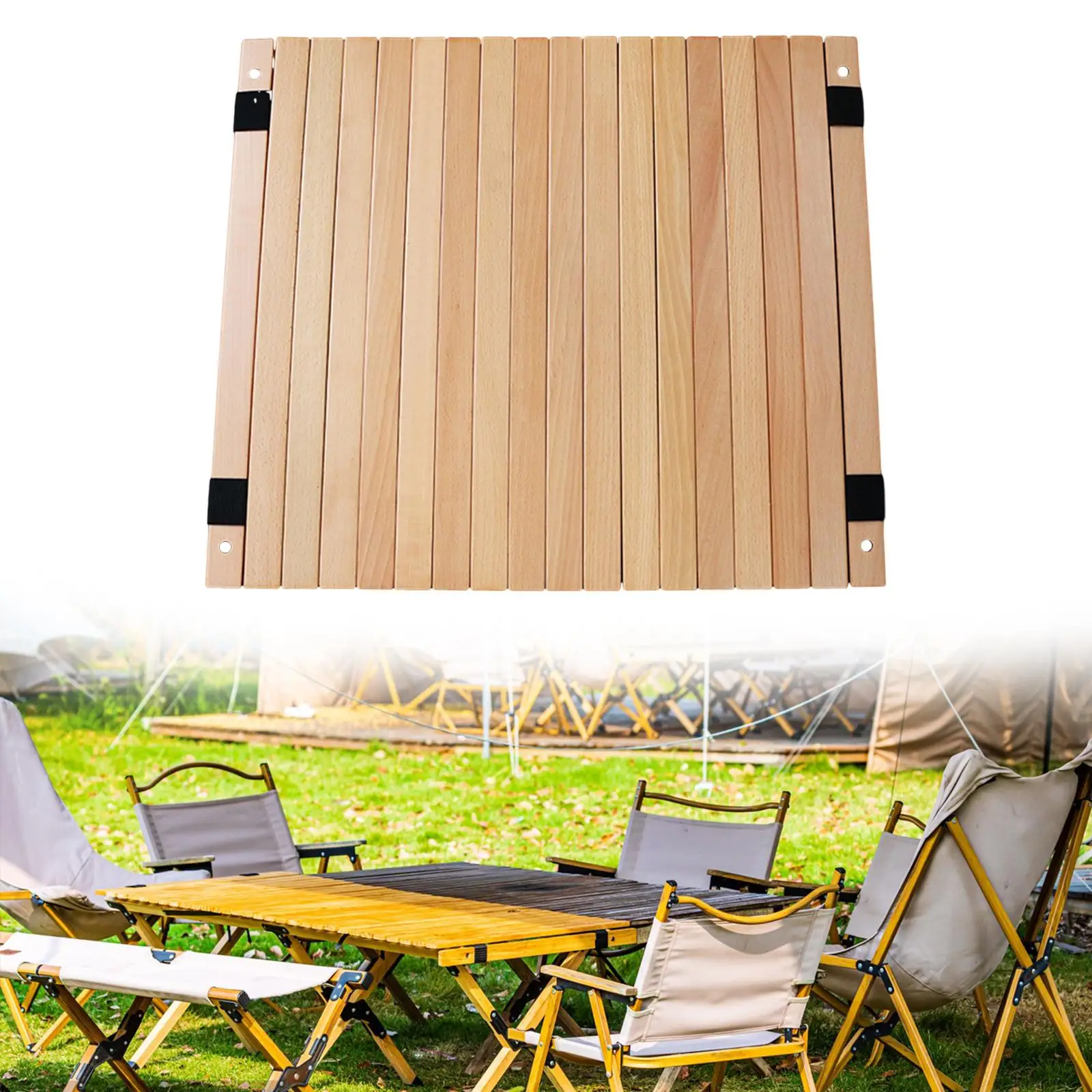 

Wood Outdoor Foldable Table Top Panel Multifunctional Spare Parts 21.2x15.7inch Sturdy Easily Install Replacement Retractable