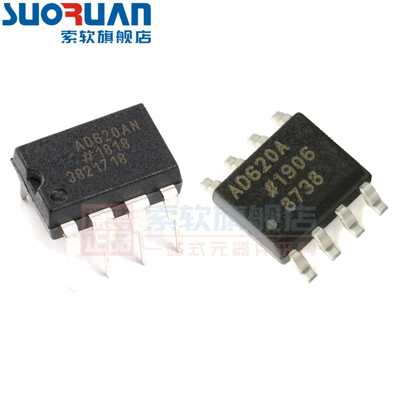 Free shipping     AD620ARZ AD620ANZ SOIC-8/DIP-8      10PCS
