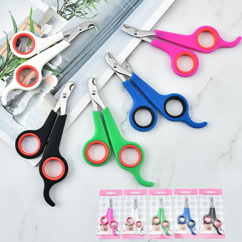 1 PC สแตนเลสสตีลสุนัขแมว Claw เล็บกรรไกรลูกสุนัข Clipper เล็บเครื่องตัด Trimmer PET Toe Grooming ผลิตภัณฑ์เล็บ Clippers